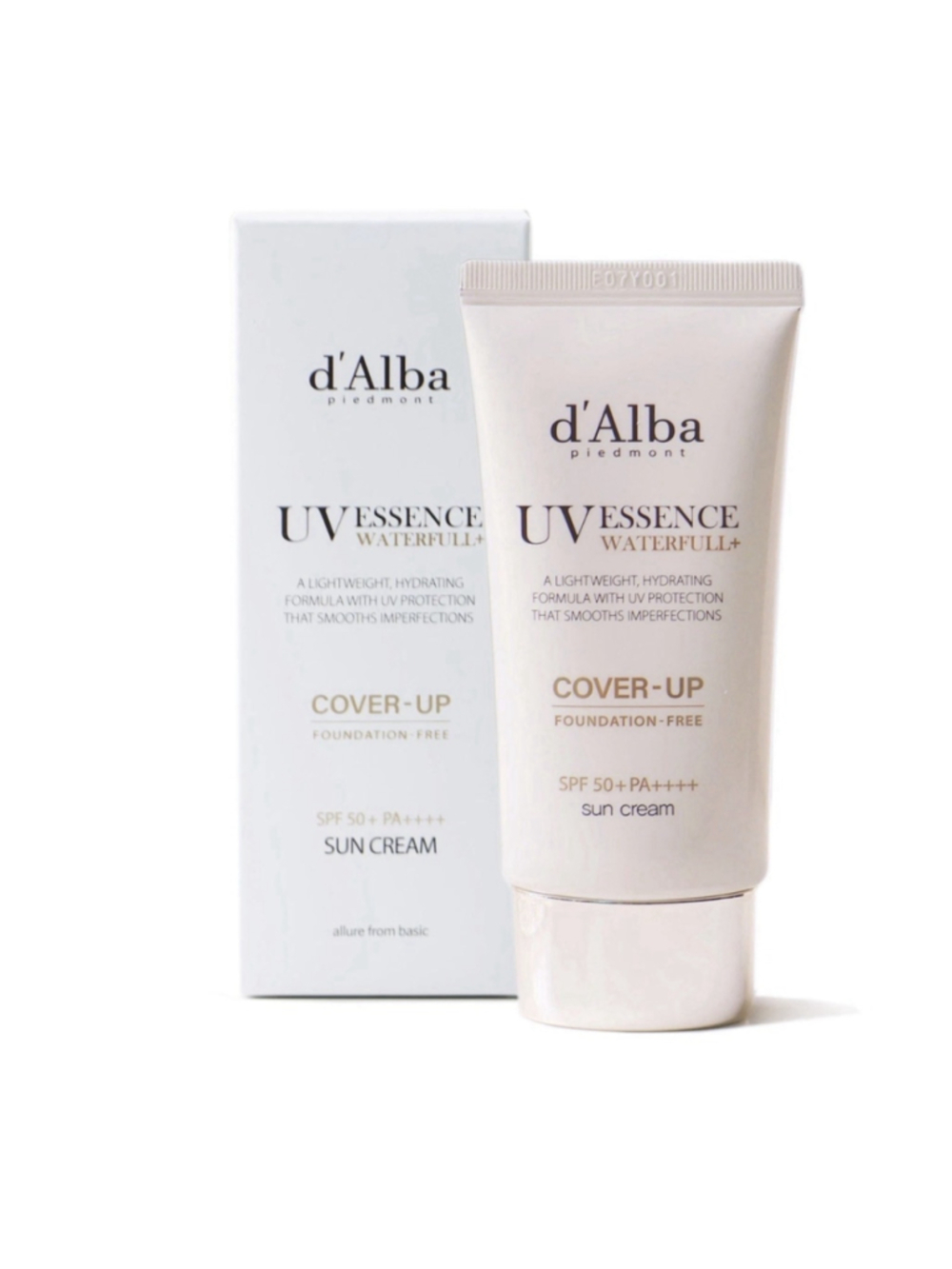 D'alba Waterfull UV Essene Cover-Up Sun Cream Beige 50ml SPF50+/PA++++ DALBA